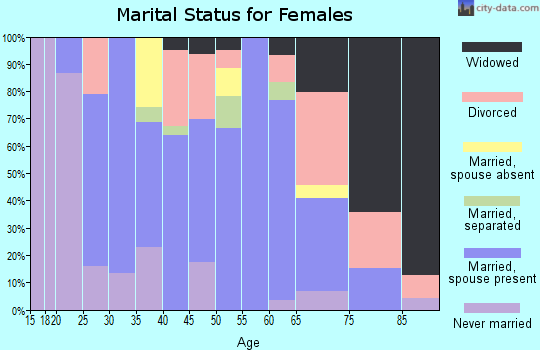 Zip code 17243 marital status for females