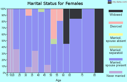 Zip code 17252 marital status for females