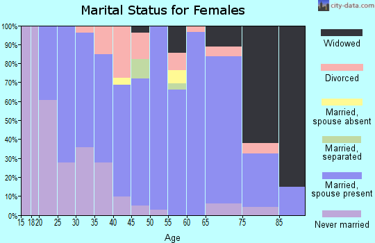 Zip code 17264 marital status for females