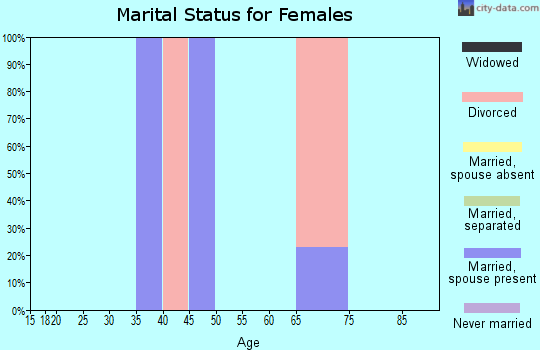 Zip code 17318 marital status for females