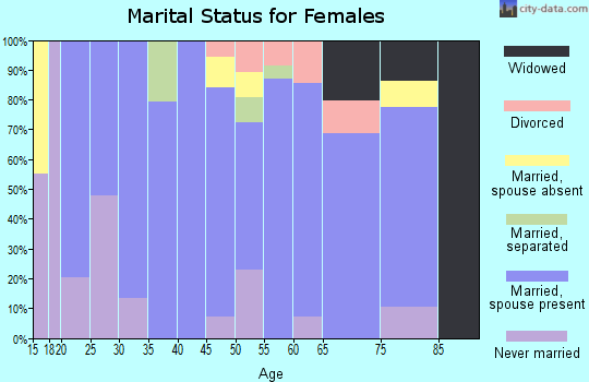 Zip code 17536 marital status for females