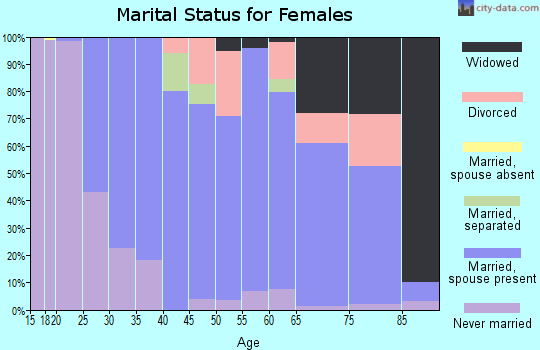 Zip code 17551 marital status for females