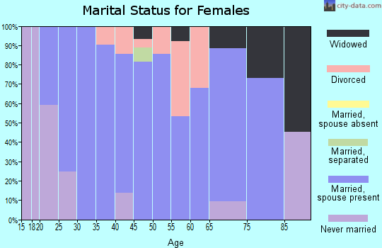 Zip code 17560 marital status for females