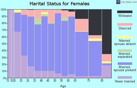 Zip code 17566 marital status for females
