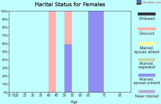 Zip code 17570 marital status for females