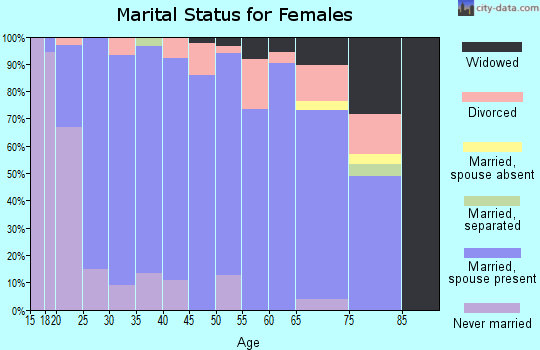 Zip code 17579 marital status for females