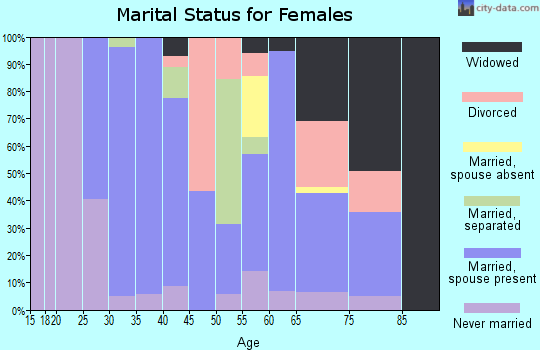 Zip code 17721 marital status for females