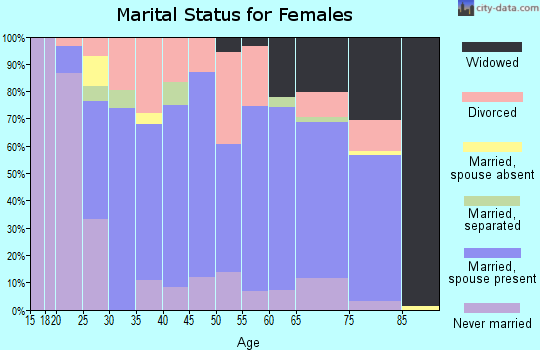 Zip code 17724 marital status for females