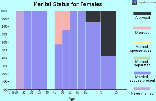 Zip code 17731 marital status for females