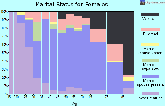 Zip code 17740 marital status for females