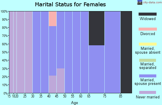 Zip code 17762 marital status for females