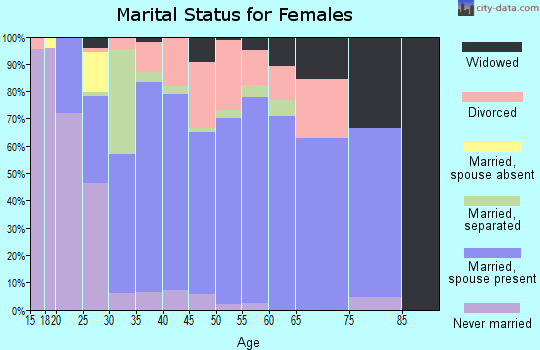 Zip code 17771 marital status for females