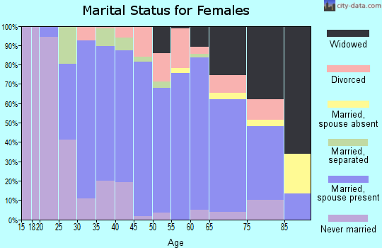 Zip code 17777 marital status for females