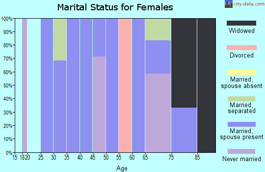 Zip code 17836 marital status for females
