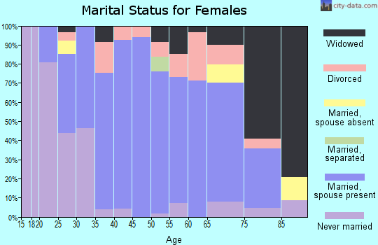 Zip code 17859 marital status for females