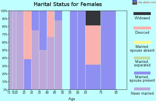 Zip code 17862 marital status for females