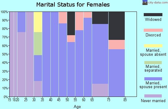 Zip code 17868 marital status for females