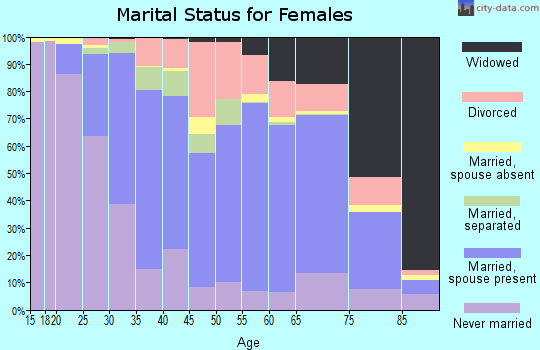 Zip code 17901 marital status for females