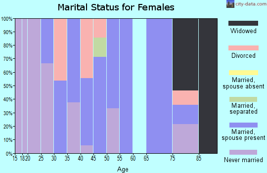 Zip code 17930 marital status for females