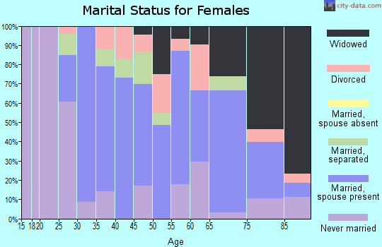 Zip code 17931 marital status for females