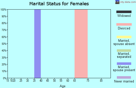 Zip code 17933 marital status for females