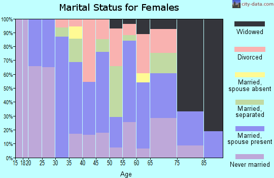 Zip code 17935 marital status for females
