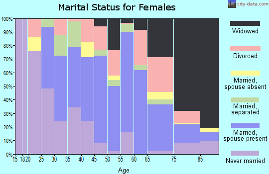 Zip code 17976 marital status for females