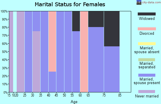 Zip code 18220 marital status for females