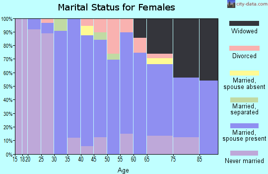 Zip code 18929 marital status for females