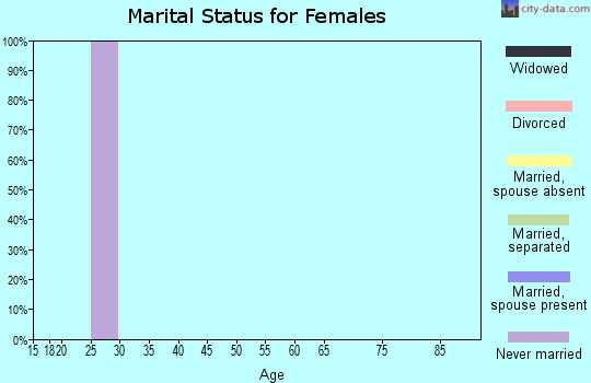 Zip code 18936 marital status for females