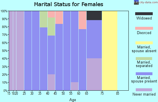 Zip code 18962 marital status for females