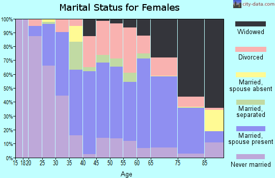 Zip code 19078 marital status for females