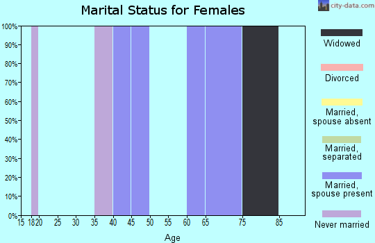 Zip code 19113 marital status for females