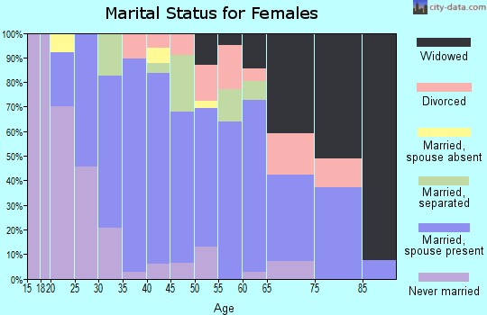 Zip code 19310 marital status for females