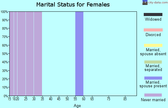 Zip code 19319 marital status for females