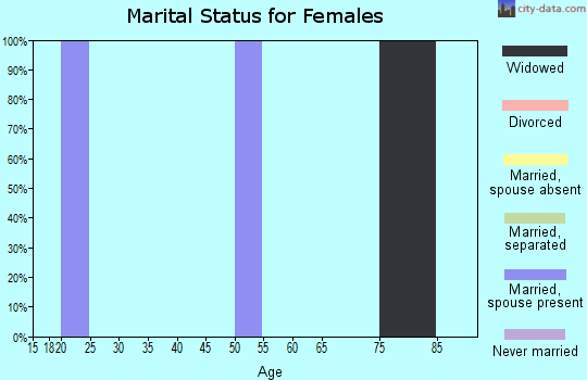 Zip code 19367 marital status for females