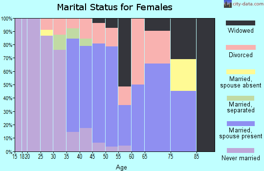 Zip code 19373 marital status for females