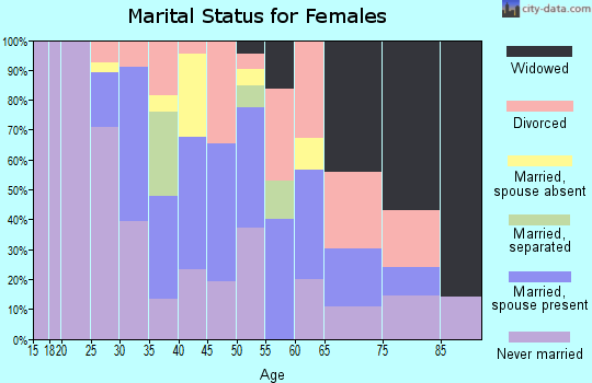 Zip code 19405 marital status for females
