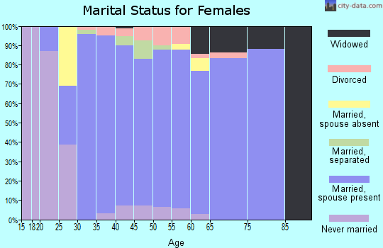 Zip code 19425 marital status for females