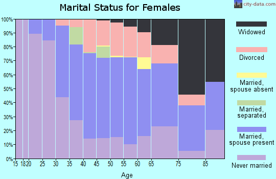 Zip code 19428 marital status for females
