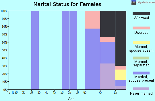 Zip code 19436 marital status for females