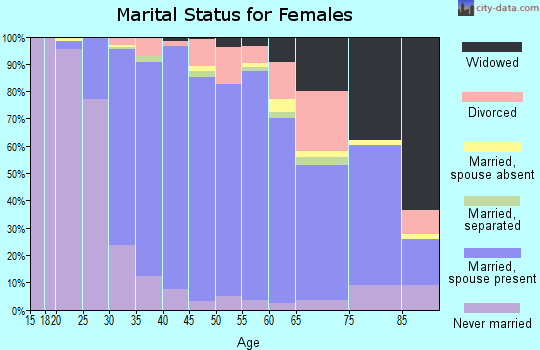 Zip code 19438 marital status for females
