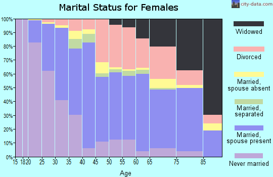 Zip code 19713 marital status for females