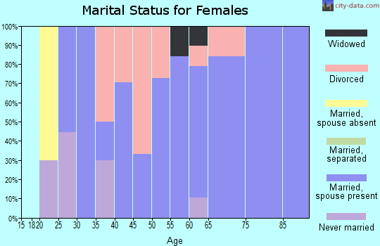 Zip code 19730 marital status for females