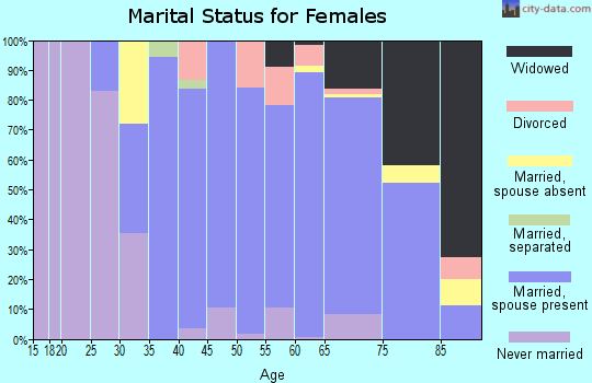 Zip code 19807 marital status for females