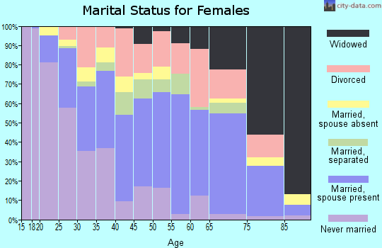 Zip code 19901 marital status for females