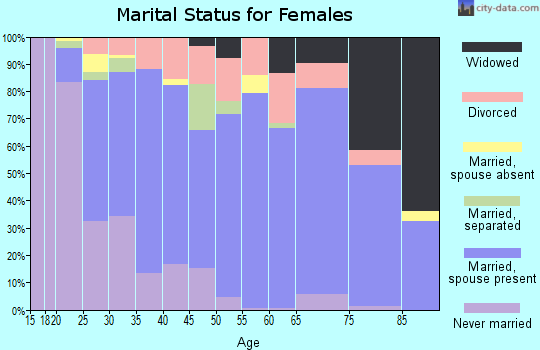 Zip code 19934 marital status for females