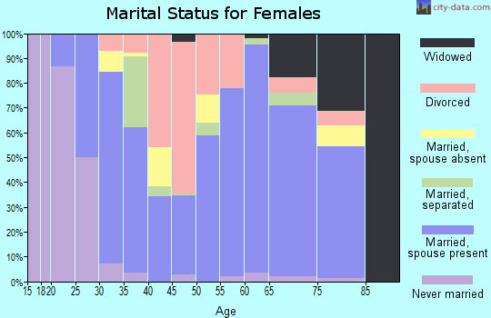 Zip code 19939 marital status for females