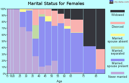 Zip code 19945 marital status for females