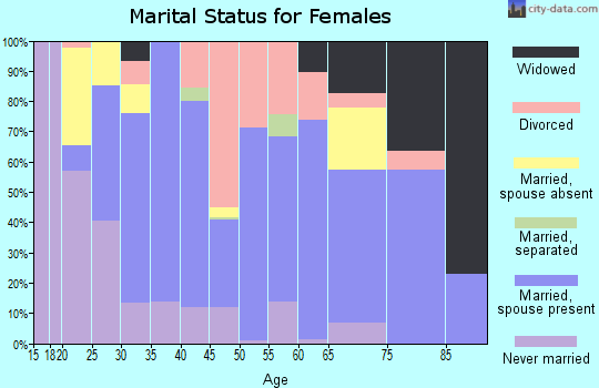 Zip code 19946 marital status for females